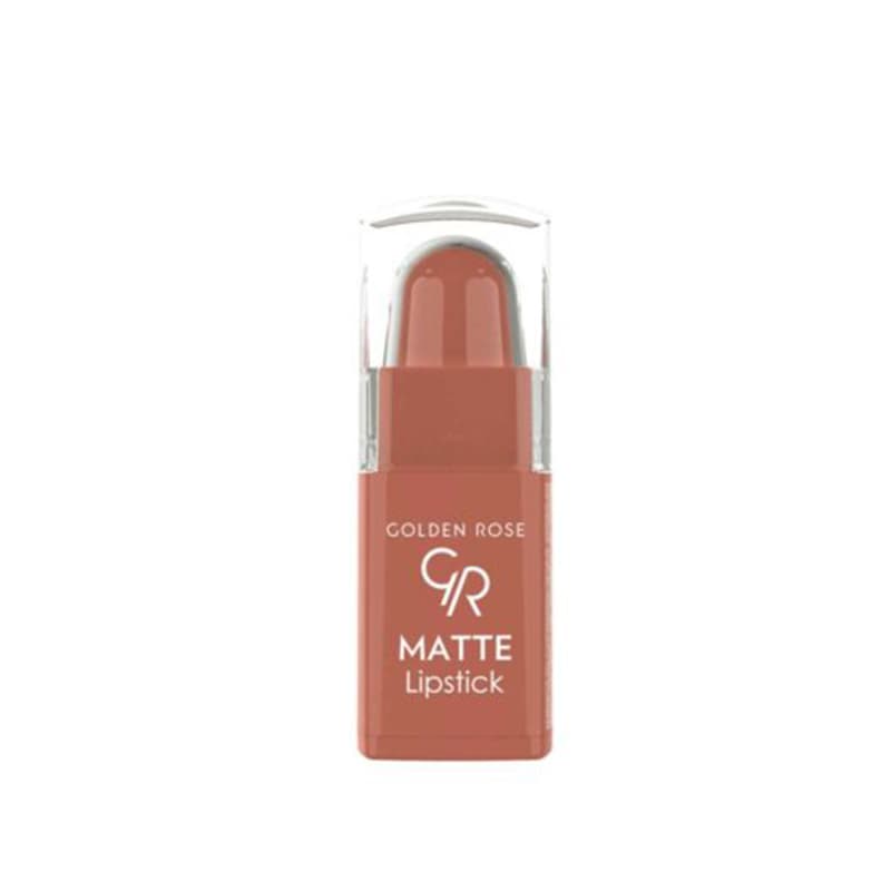 رژ لب جامد و مات مینی گلدن رز سری Matte Lipstick شماره 01