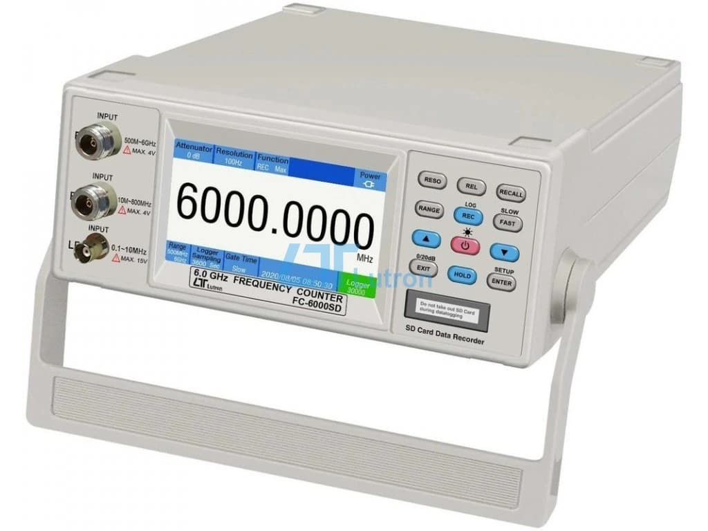 فرکانس متر دیجیتالی رومیزی دارای کارت حافظه و اتصال به کامپیوتر LUTRON مدل FC-6000SD