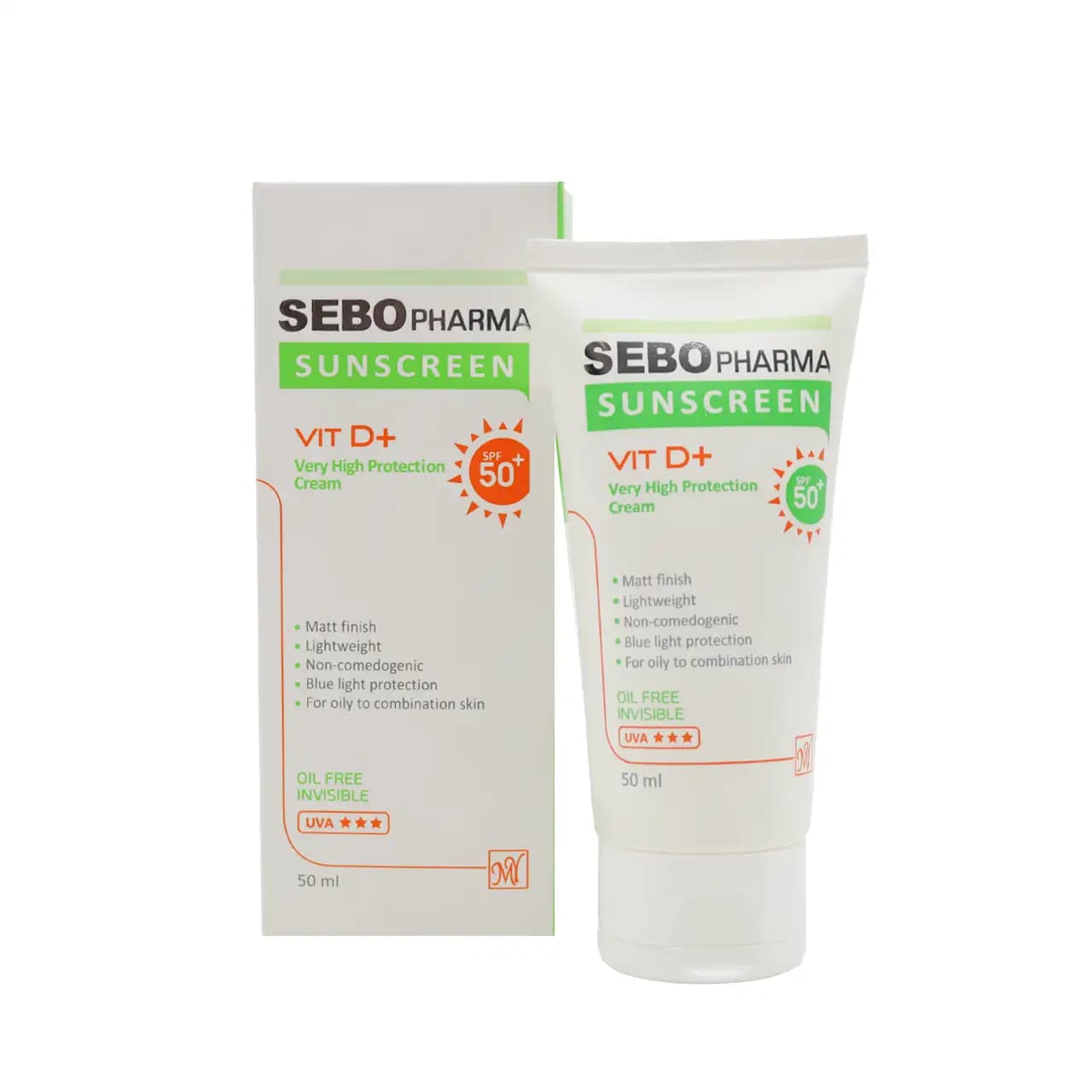کرم ضد آفتاب SPF 50 فاقد چربی سبو فارما مای فارما 50 میلی لیتر