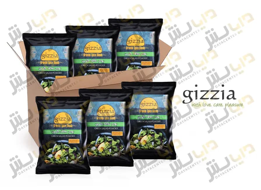 چاشنی سالاد گرین گیزیا کارتن 25 عددی
