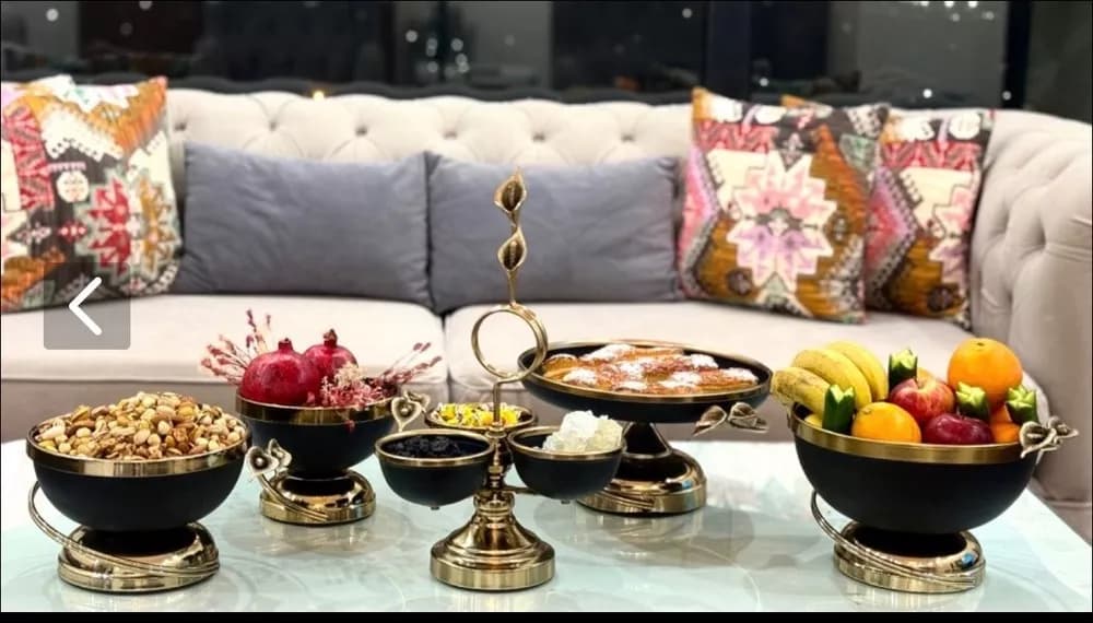 سرویس پنج تیکه لیلیوم گل برنجی — تصویر ۳