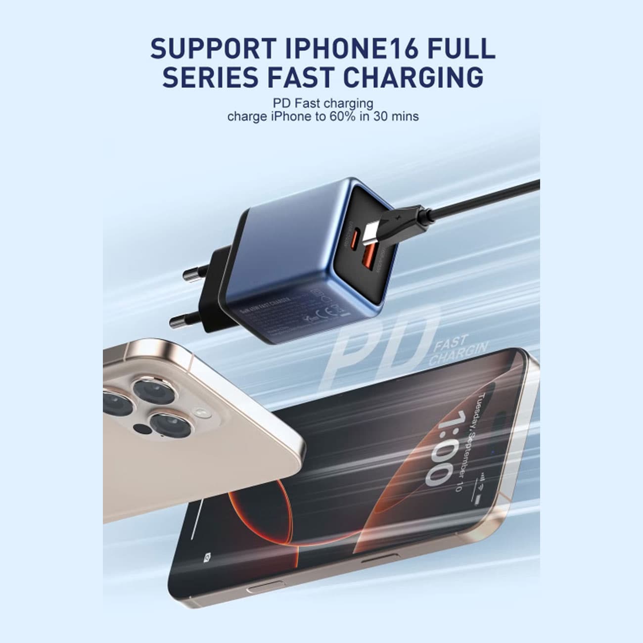 شارژر دیواری 45 وات الدنیو Ldnio مدل Q12 — تصویر ۶