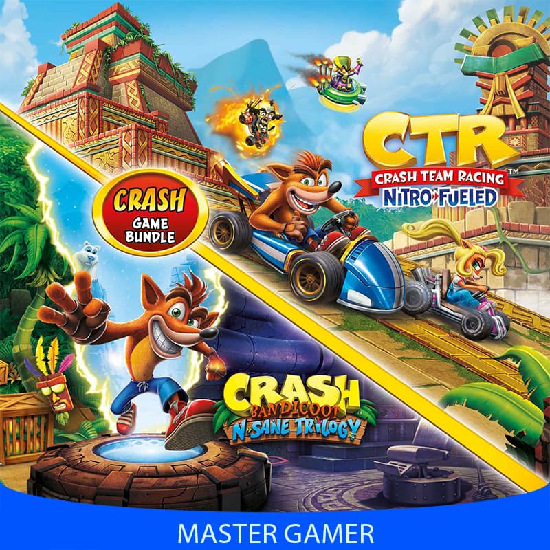 اکانت Crash CTR Nitro & bandicoot Sane Trilogy برای PS4 و PS5