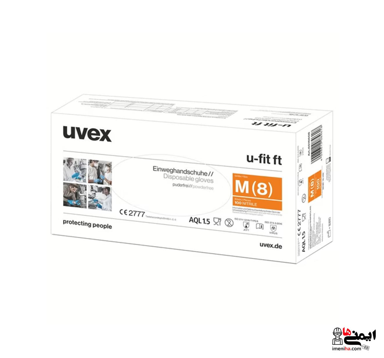 دستکش ضد حلال نیتریل Uvex مدل U-FIT FT — تصویر ۲