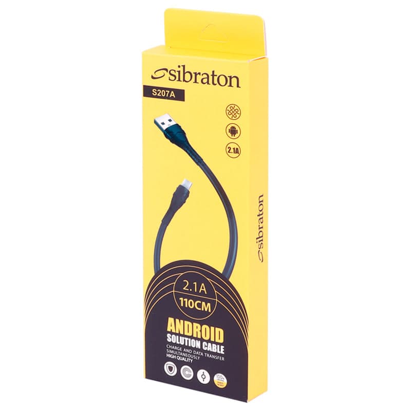 کابل میکرو یو اس بی Sibraton مدل S207A طول 1.1 متر — تصویر ۵