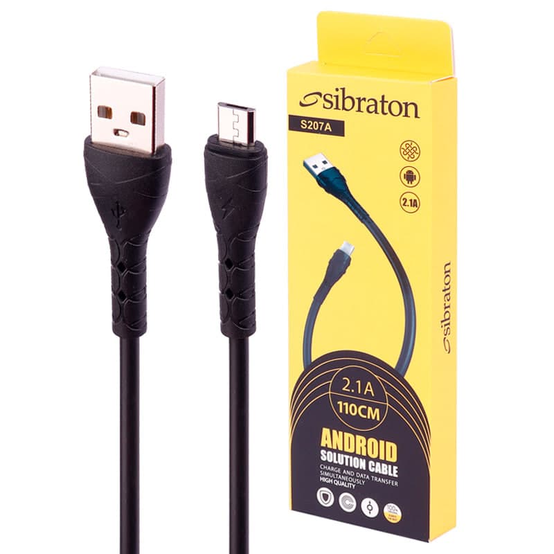 کابل میکرو یو اس بی Sibraton مدل S207A طول 1.1 متر