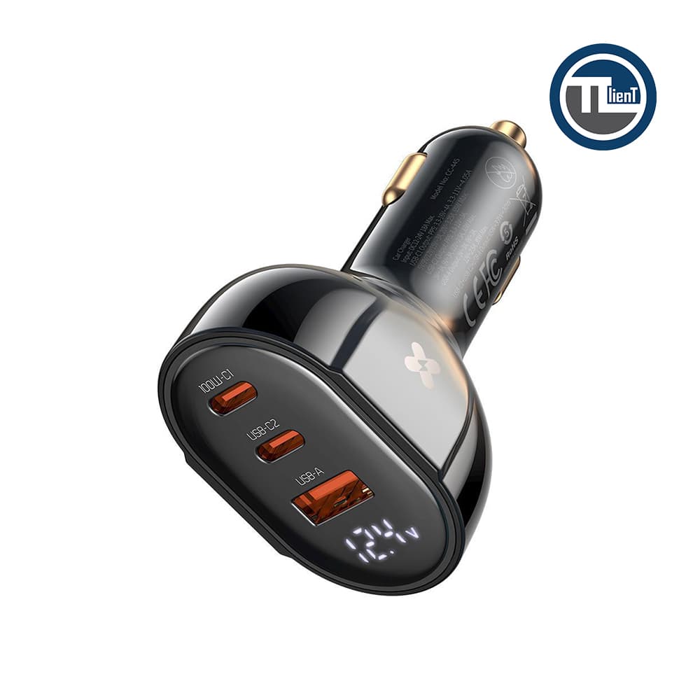 شارژر فندکی مک دودو مدل CC-4450 توان 128 وات با نمایشگر دیجیتال مشکی