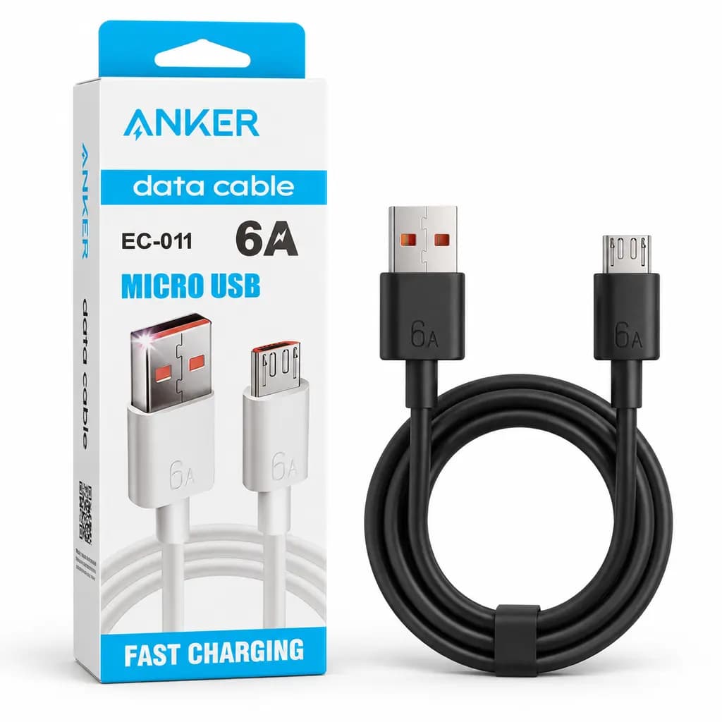 کابل Micro USB انکر 6 آمپر — تصویر ۳