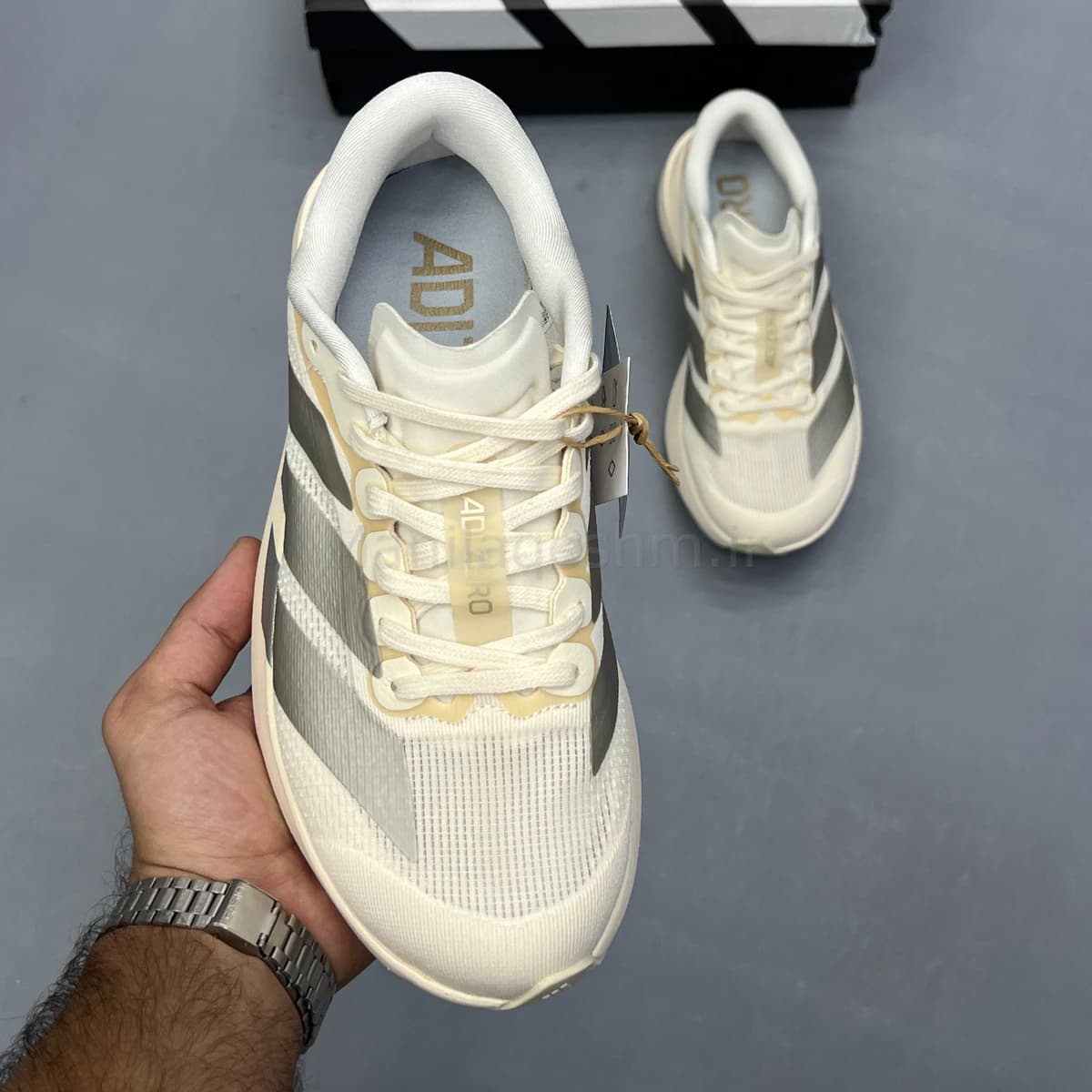 کفش آدیداس آدی زیرو کرم نقره ای Adidas Adizero Evo SL — تصویر ۲