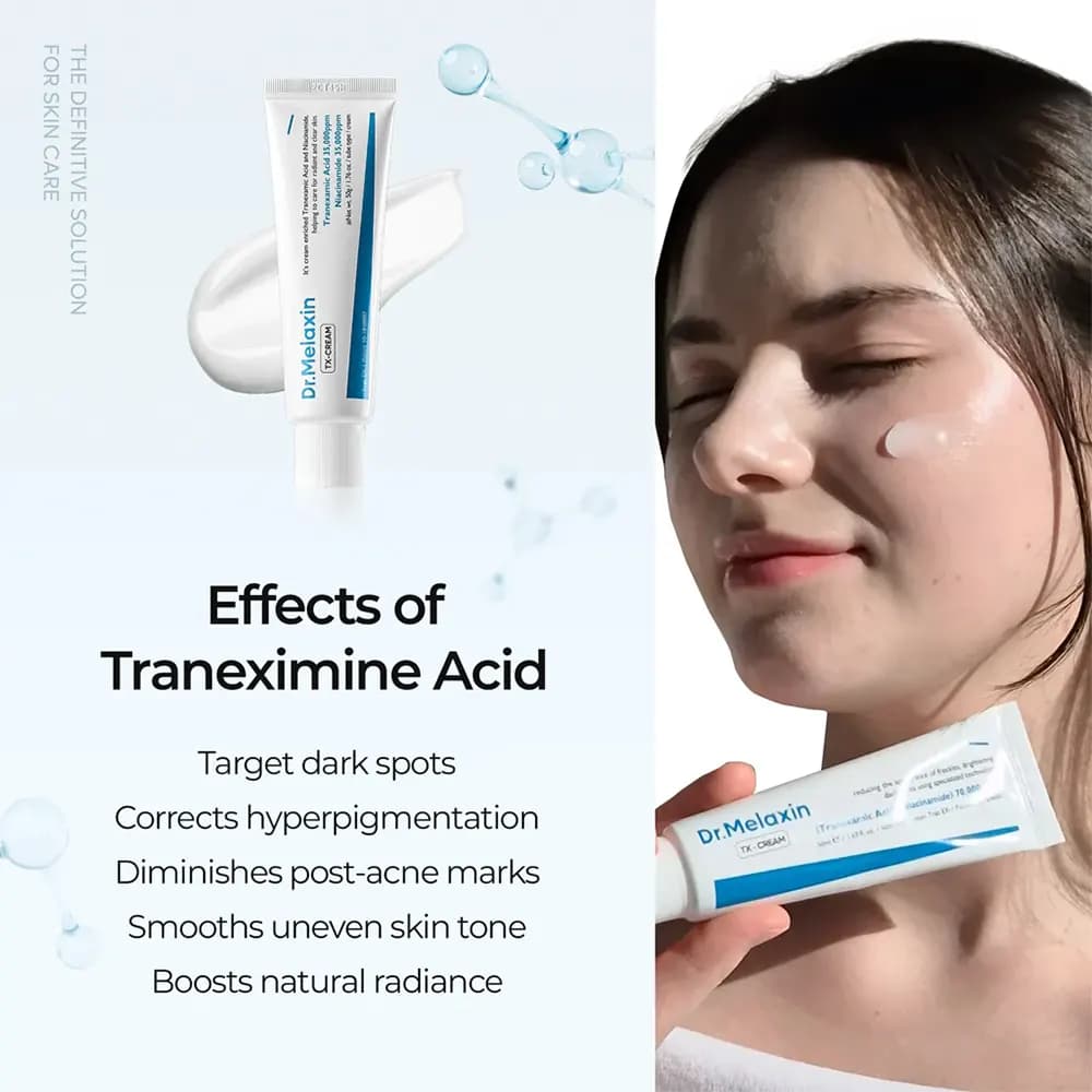 کرم ضد لک و روشن کننده ترانگزامیک اسید دکتر ملاکسین Dr.Melaxin مدل TX-Cream حجم 50 میل — تصویر ۲