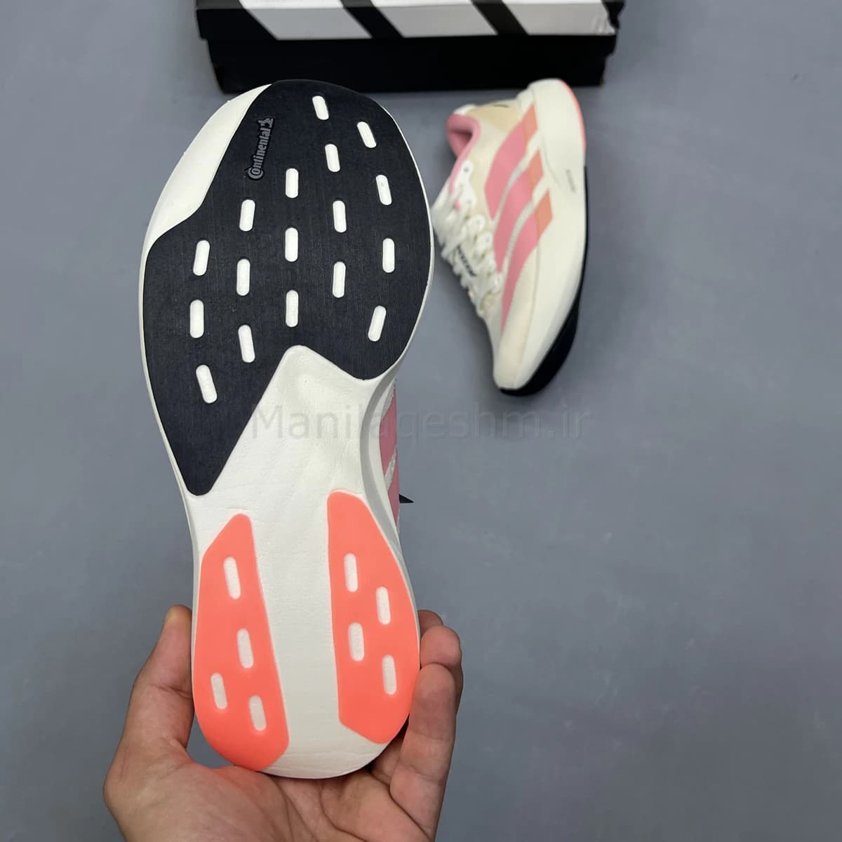 کفش آدیداس آدی زیرو کرم صورتی Adidas Adizero Evo SL — تصویر ۵