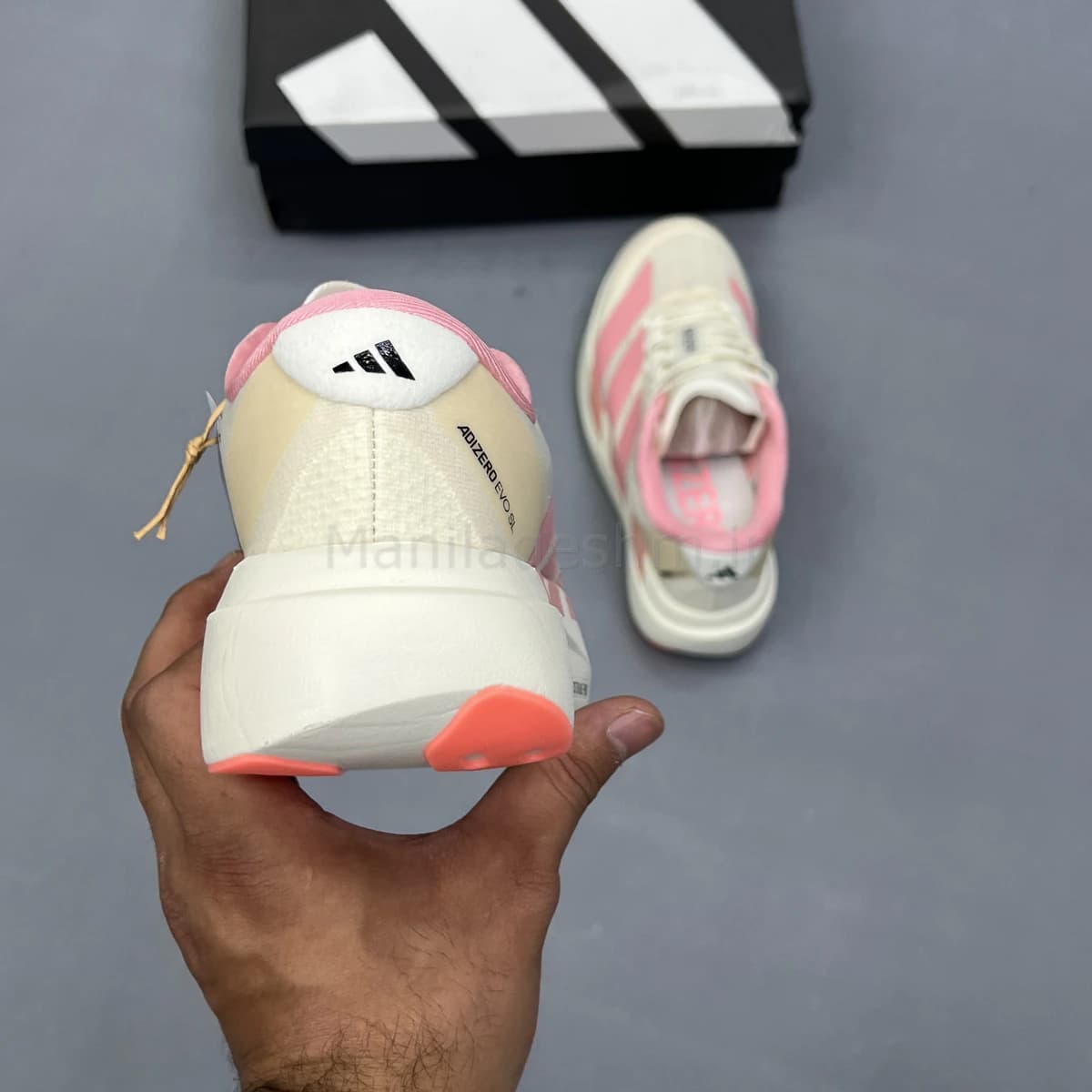کفش آدیداس آدی زیرو کرم صورتی Adidas Adizero Evo SL — تصویر ۶