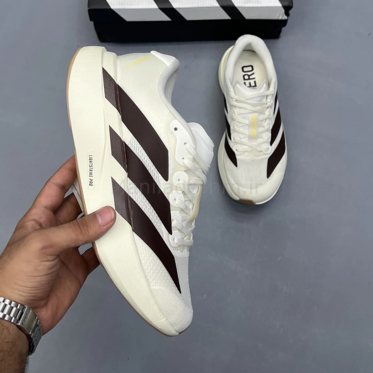 کفش آدیداس آدی زیرو کرم قهوه ای Adidas Adizero Evo SL — تصویر ۳