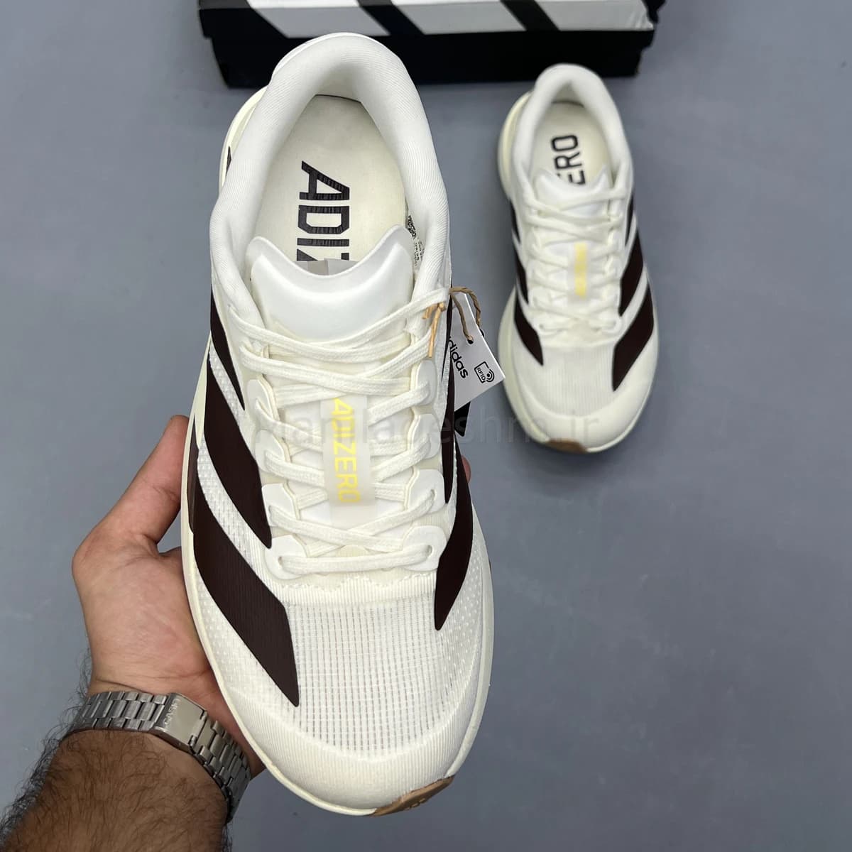 کفش آدیداس آدی زیرو کرم قهوه ای Adidas Adizero Evo SL — تصویر ۴