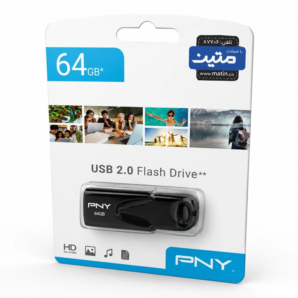 فلش مموری PNY Attach 4 ظرفیت 64 گیگابایت