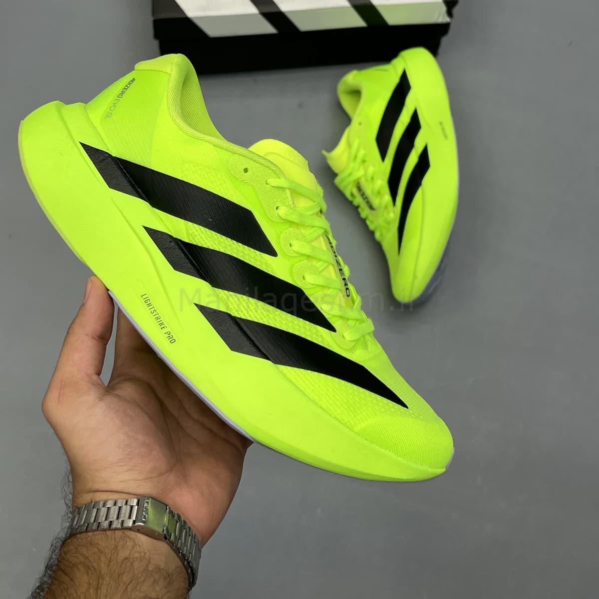 کفش آدیداس آدی زیرو سبز فسفری Adidas Adizero Evo SL