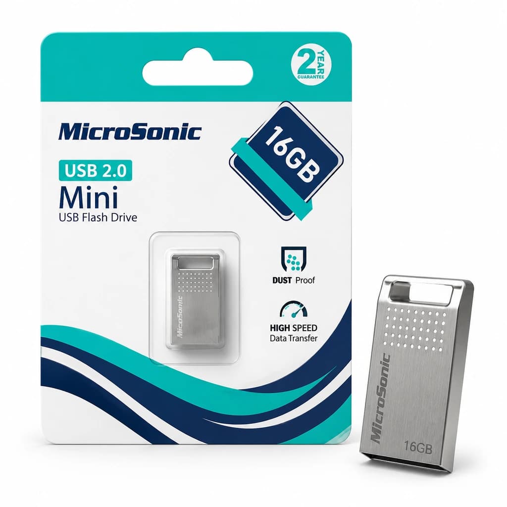 فلش مموری MicroSonic مدل Mini ظرفیت ۱۶ گیگابایت — تصویر ۲