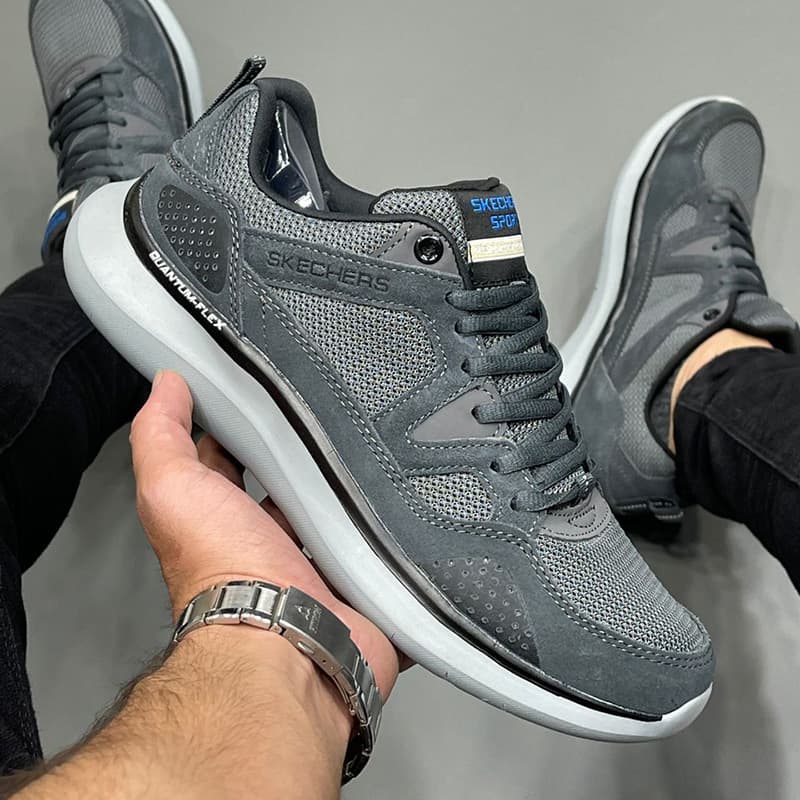 کفش اسکچرز کوانتوم خاکستری Skechers Quantum Flex