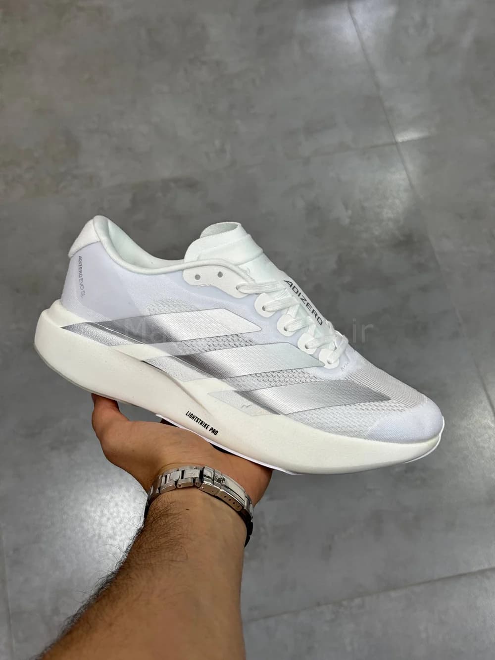 کفش آدیداس آدی زیرو سفید نقره ای Adidas Adizero Evo SL