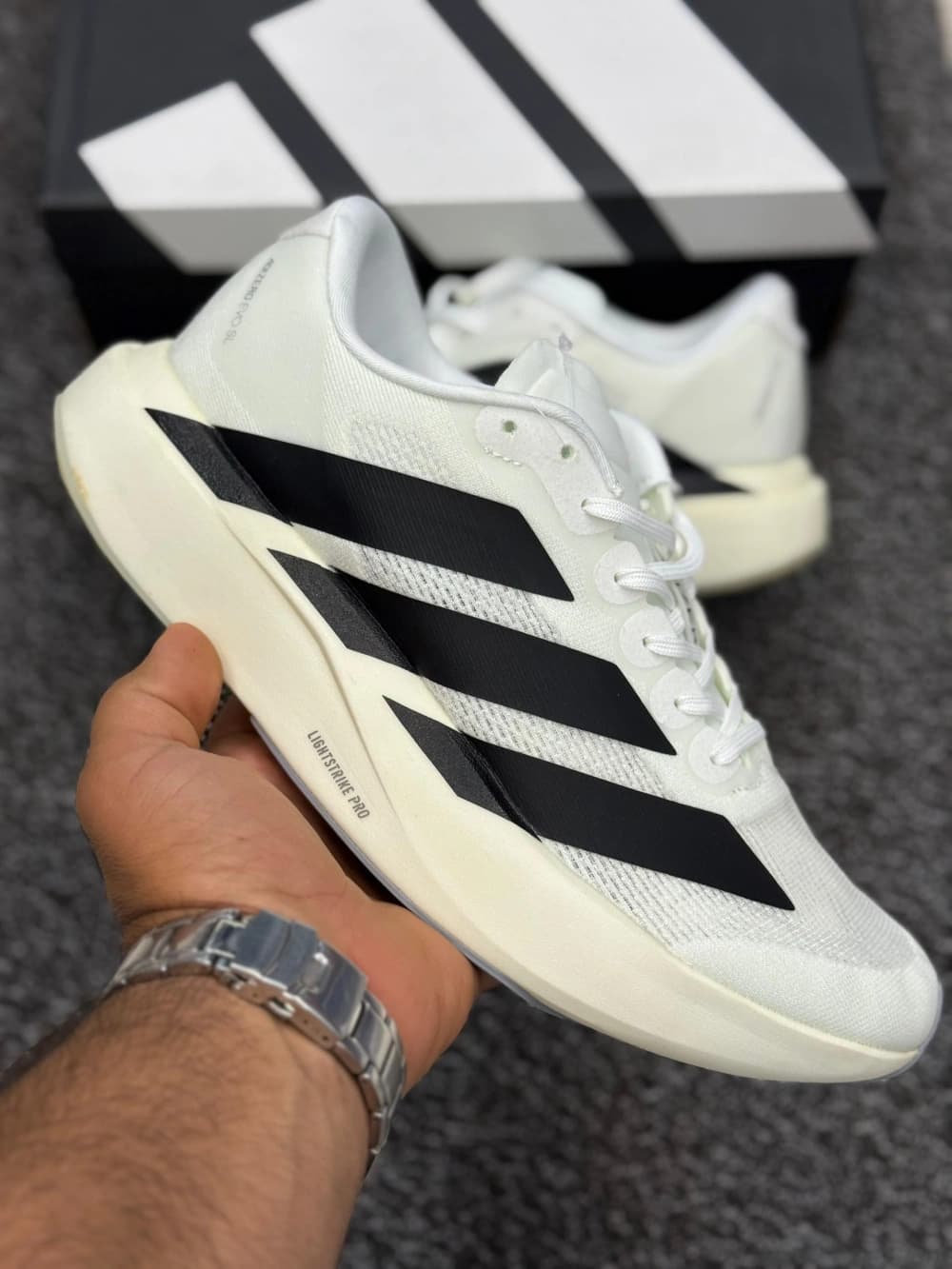 کفش آدیداس آدی زیرو سفید مشکی Adidas Adizero Evo SL