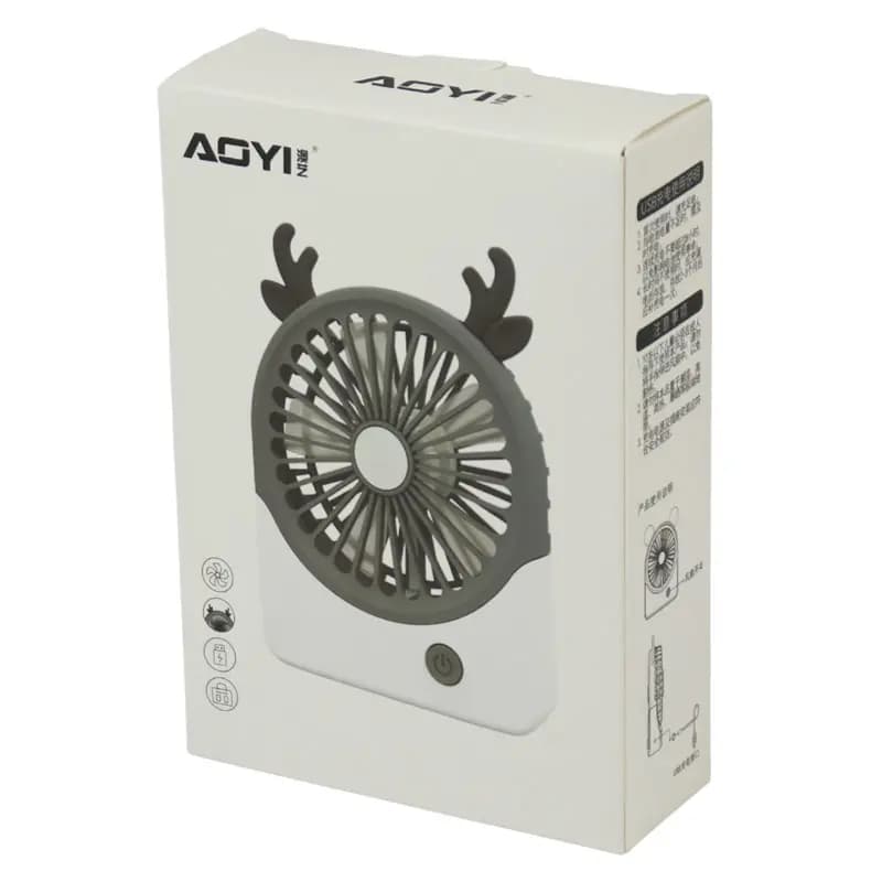 پنکه رومیزی شارژی Aoyi ZB082 طرح گوزن — تصویر ۷