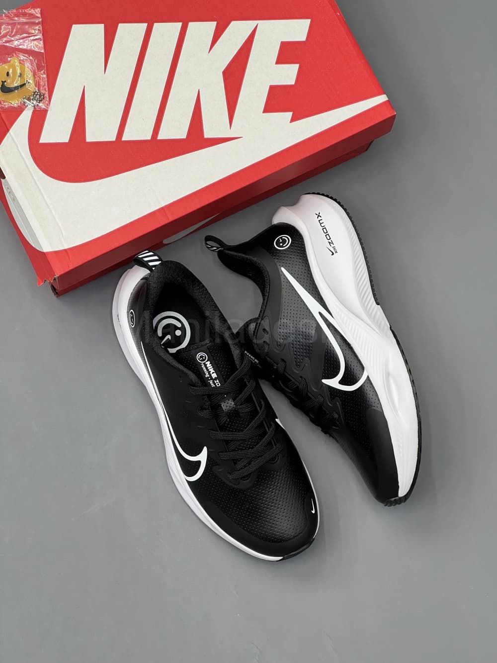 کتونی نایک زوم ایکس لبخند مشکی سفید چرم Nike Zoom X Smiley — تصویر ۲