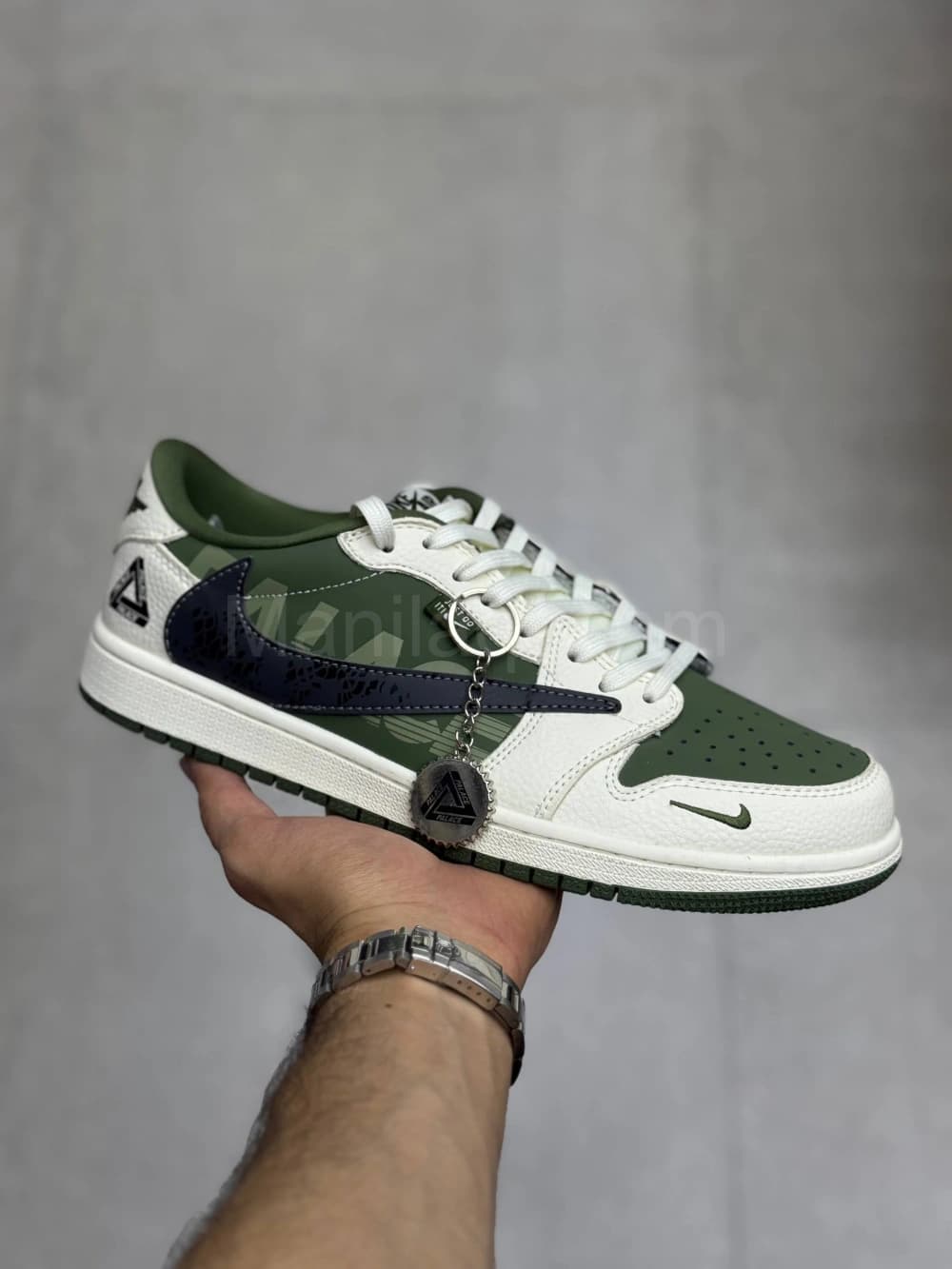 کفش جردن وان تراویس پالاس کرم سبز Jordan 1 Low Travis Palace