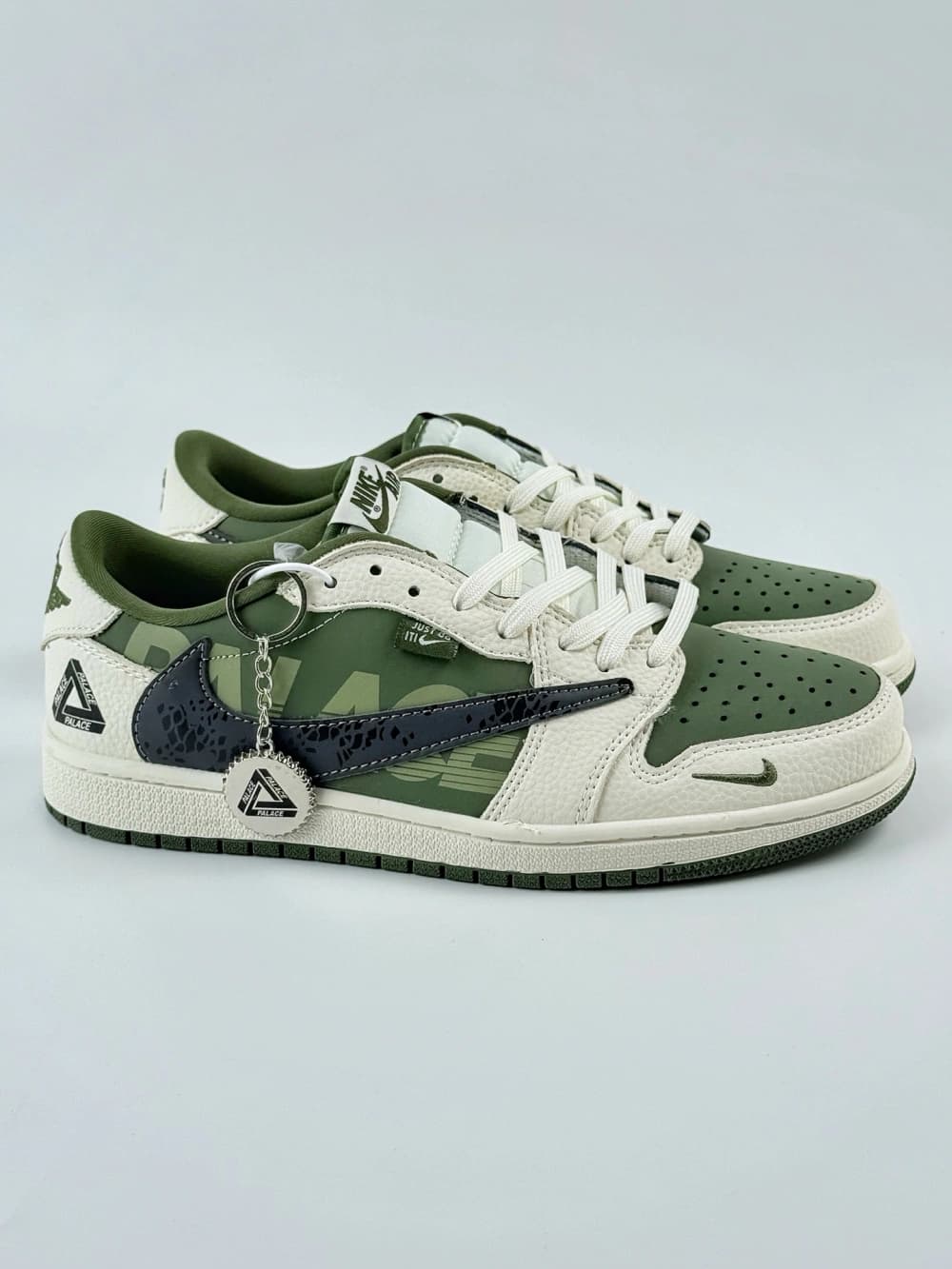 کفش جردن وان تراویس پالاس کرم سبز Jordan 1 Low Travis Palace — تصویر ۲