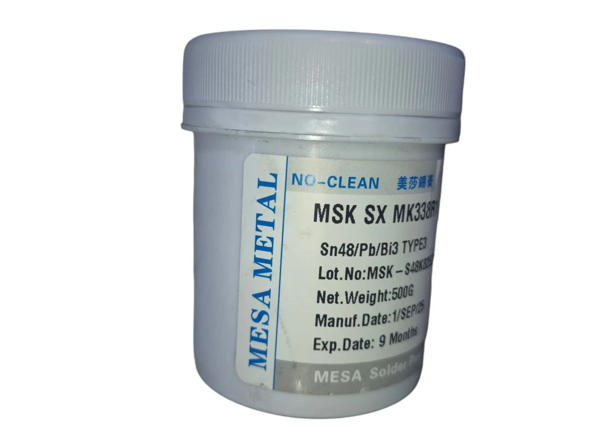 خمیر قلع Mesa Solder Paste SN48/Pb/Bi3 نوع Type 3 – وزن 500 گرم — تصویر ۲