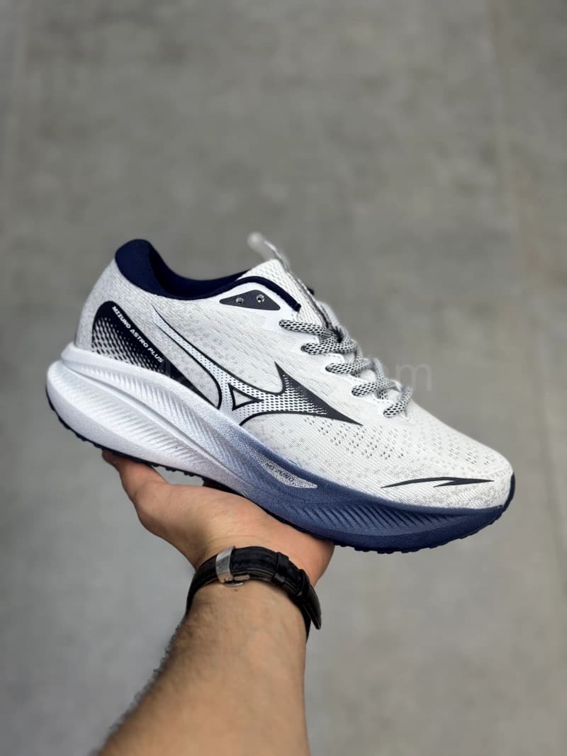 کفش میزانو استرو پلاس سفید سرمه‌ای Mizuno Astro Plus White Navy Dark Blue