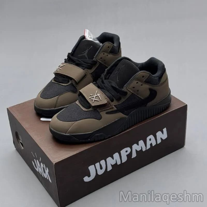 کتونی جردن جامپ من تراویس اسکات موکا Jordan Jumpman Jack Travis Scott Dark Mocha