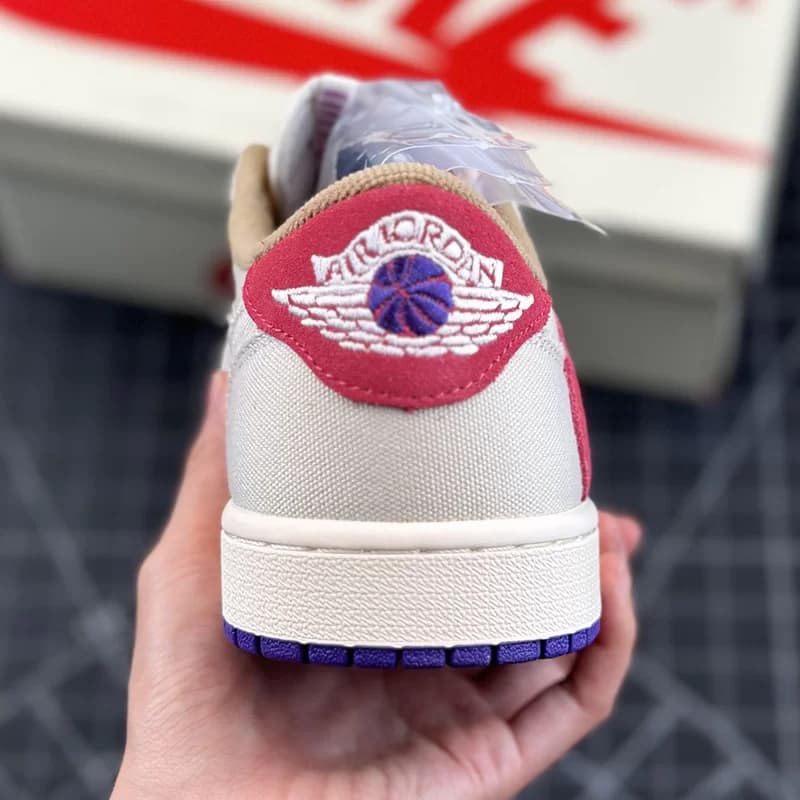 جردن وان تراویس اسکات Fragment Design x Travis Scott x Air Jordan 1 Retro Low — تصویر ۳