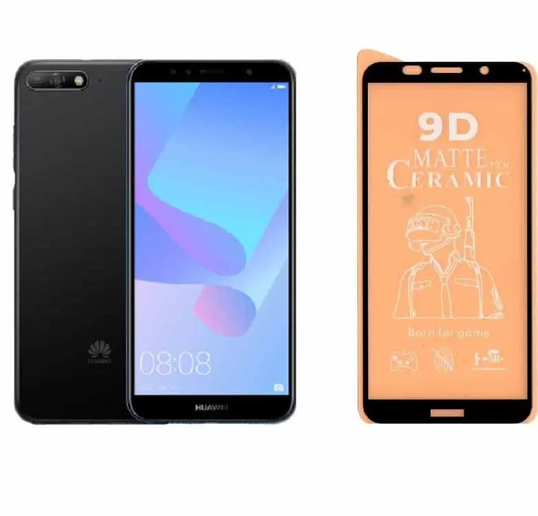 محافظ صفحه نمایش سرامیکی مات Huawei Y6 2018 | ضد اثر انگشت و ضد خش — تصویر ۲