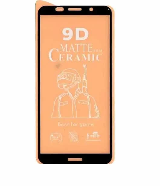 محافظ صفحه نمایش سرامیکی مات Huawei Y6 2018 | ضد اثر انگشت و ضد خش — تصویر ۳