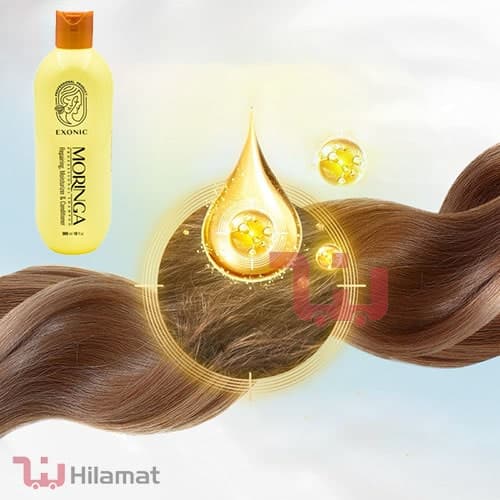شامپو موی سر حاوی روغن مورینگا EXONIC 300 میل — تصویر ۴