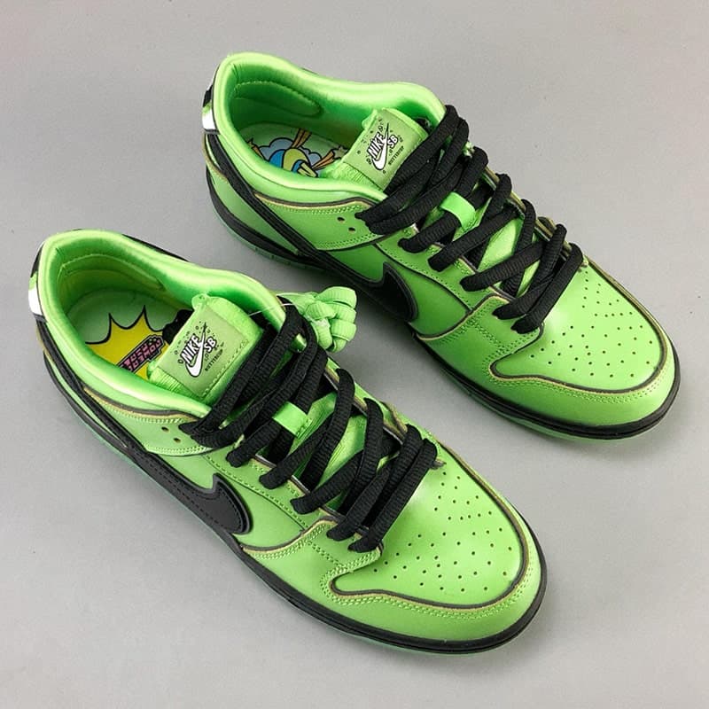 نایک اس بی دانک گرین دِ پاورپاف Nike SB Dunk Low The Powerpuff Girls Buttercup — تصویر ۳