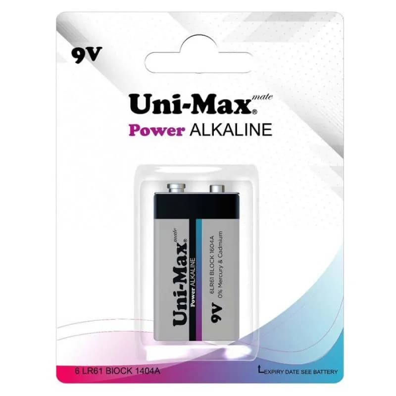 باطری یونی مکس 9 ولت کتابی کارتی آلکالاین UB 6LR61 BP1B