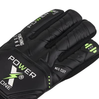 دستکش فوتبال گلری بچه گانه فنردار پاور ایکس PUNCHING ZONE | مشکی — تصویر ۵