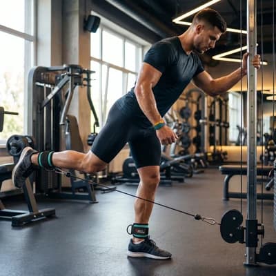 مچ بند پا جفتی بدنسازی قلابی 9 FT SPORTS | آبی/ مشکی — تصویر ۶
