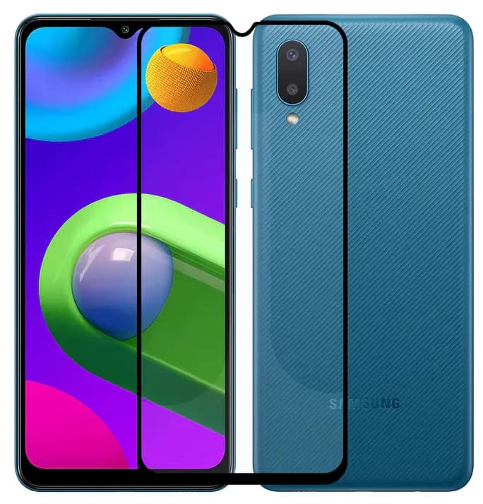محافظ صفحه نمایش شیشه ای درجه یک Samsung Galaxy M02 Full Cover