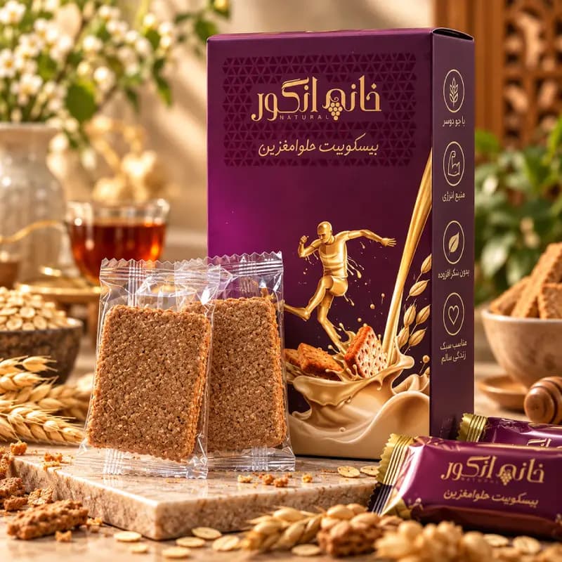 بیسکوئیت حلوامغزین