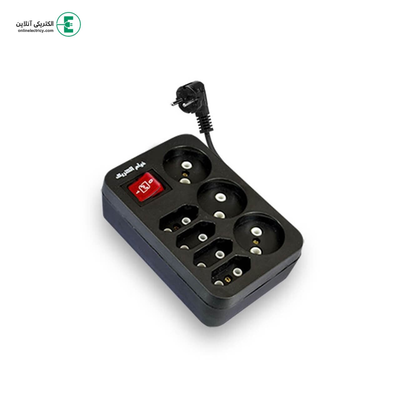 پریز 7 خانه ارتدار با کابل 1/8 متری(خیام الکتریک)