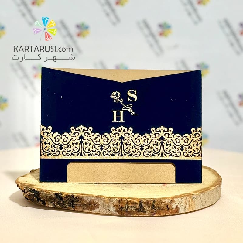 کارت عروسی SE406 YARA جیر مخملی — تصویر ۲