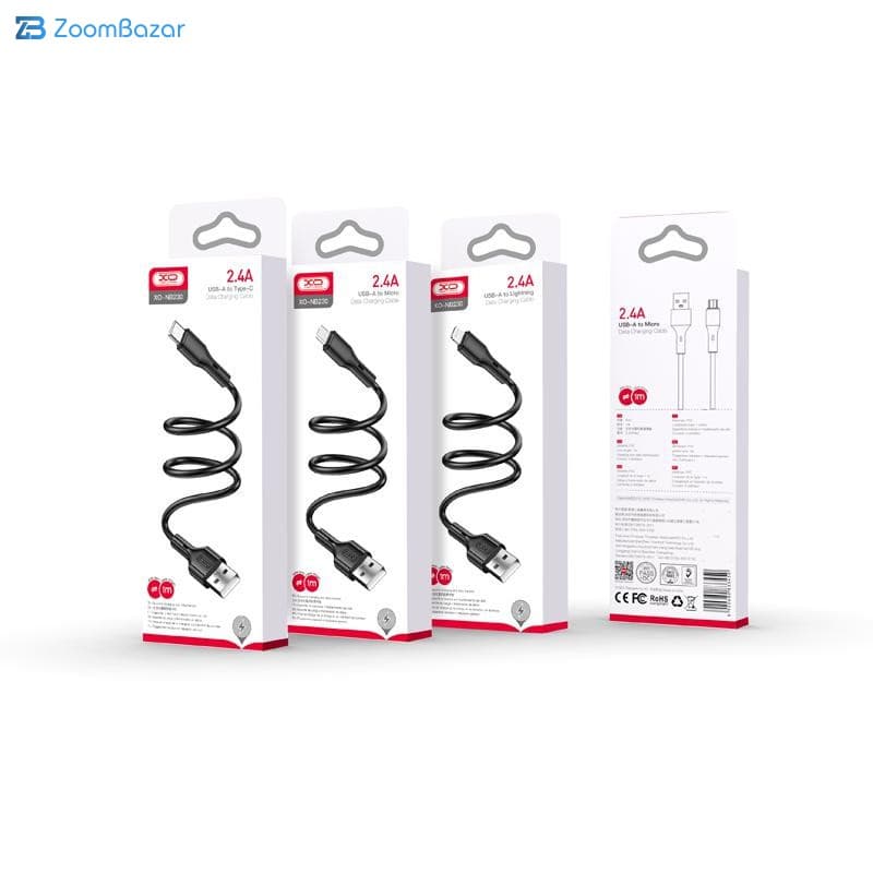 کابل تبدیل USB به USB-C ایکس او مدل nb230 طول 1 متر — تصویر ۳