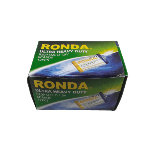 باتری روندا RONDA سایز D کارتی | بسته 6 کارتی | 12 عددی — تصویر ۴