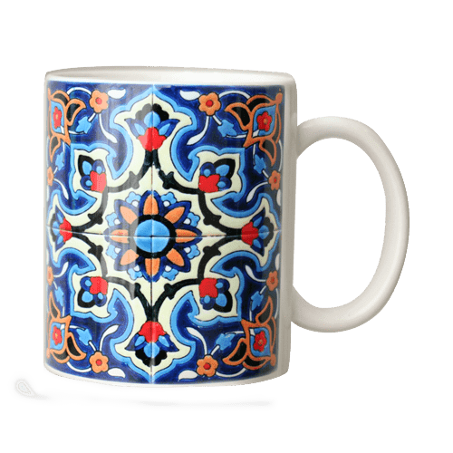 لیوان سرامیکی طرح کاشی ماه
