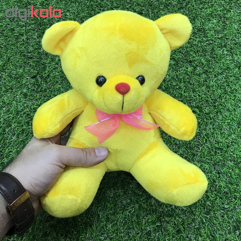 عروسک طرح خرس پاپیونی 23 سانتی متر — تصویر ۵