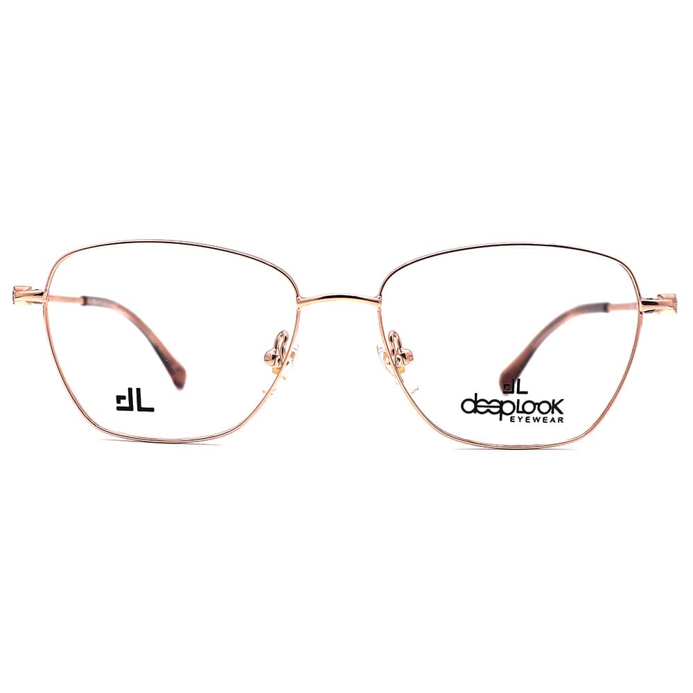 عینک طبی طلائی فلزی زنانه Deeplook HB908 — تصویر ۴