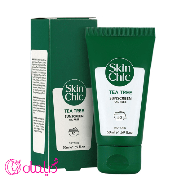 کرم ضد آفتاب اسکین شیک حاوی عصاره درخت چای SPF50