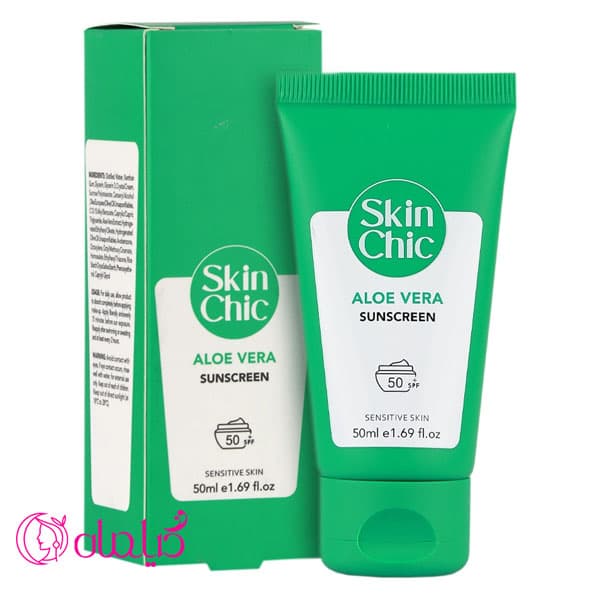 کرم ضد آفتاب اسکین شیک حاوی عصاره آلوئه ورا SPF50